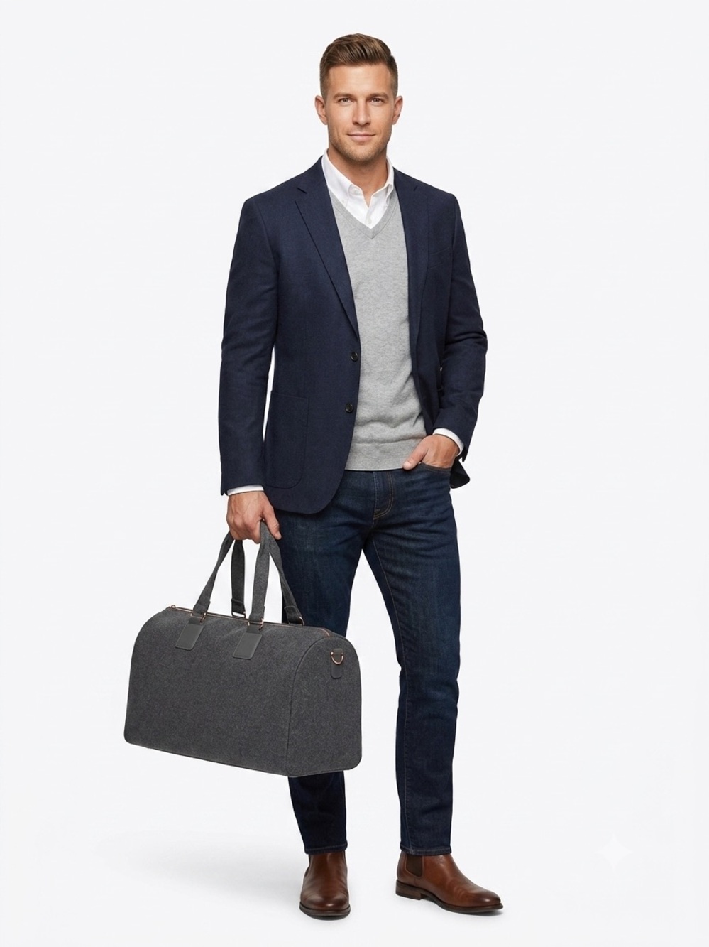 Men’s Gray Baylis & Harding Duffle Bag